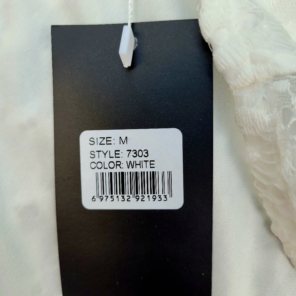 ODCOCD White Lace Off-Shoulder Dress - Picture 8 of 14